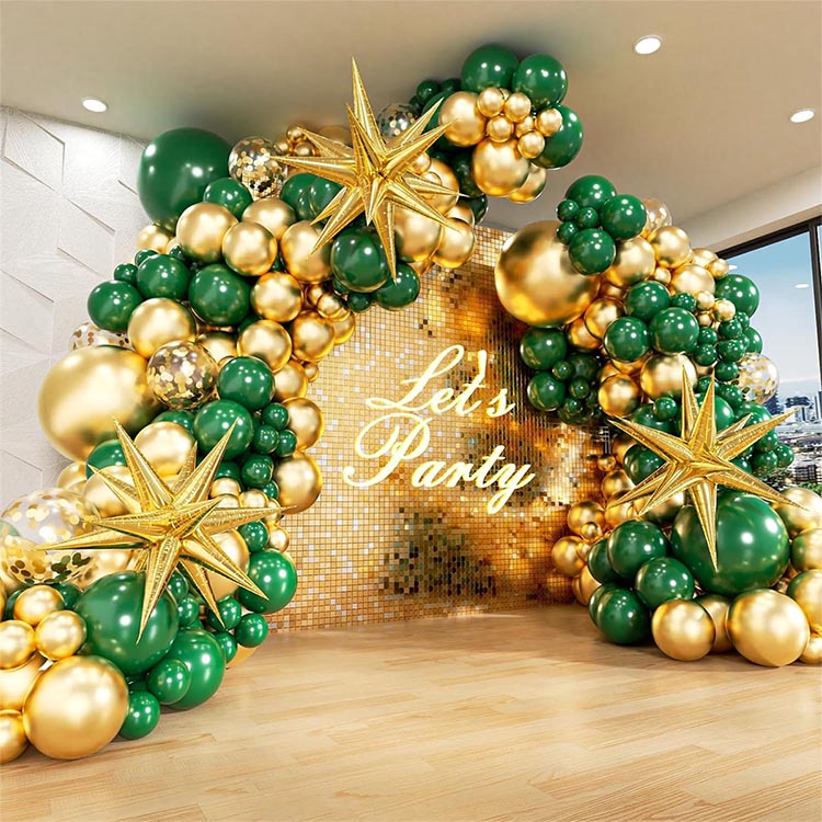 Silva Theme Aurum Star Balloon Arch