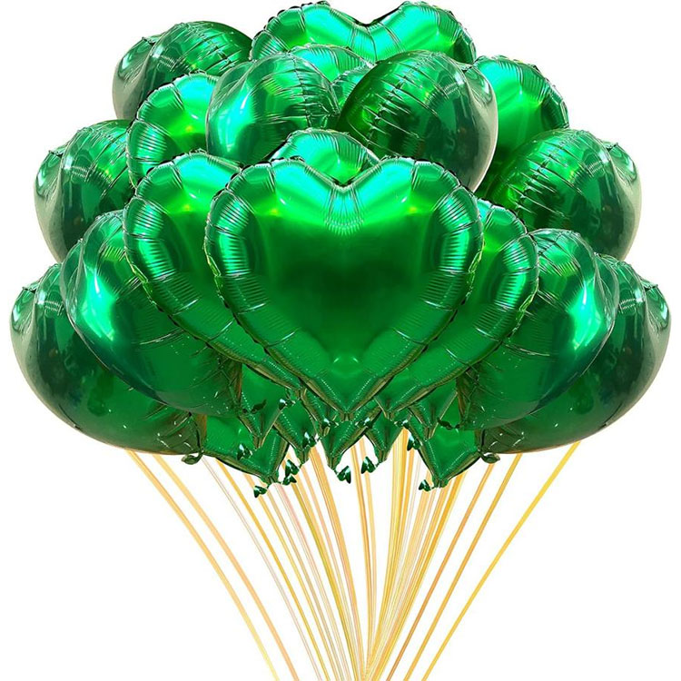 Viridi cor informibus balloons
