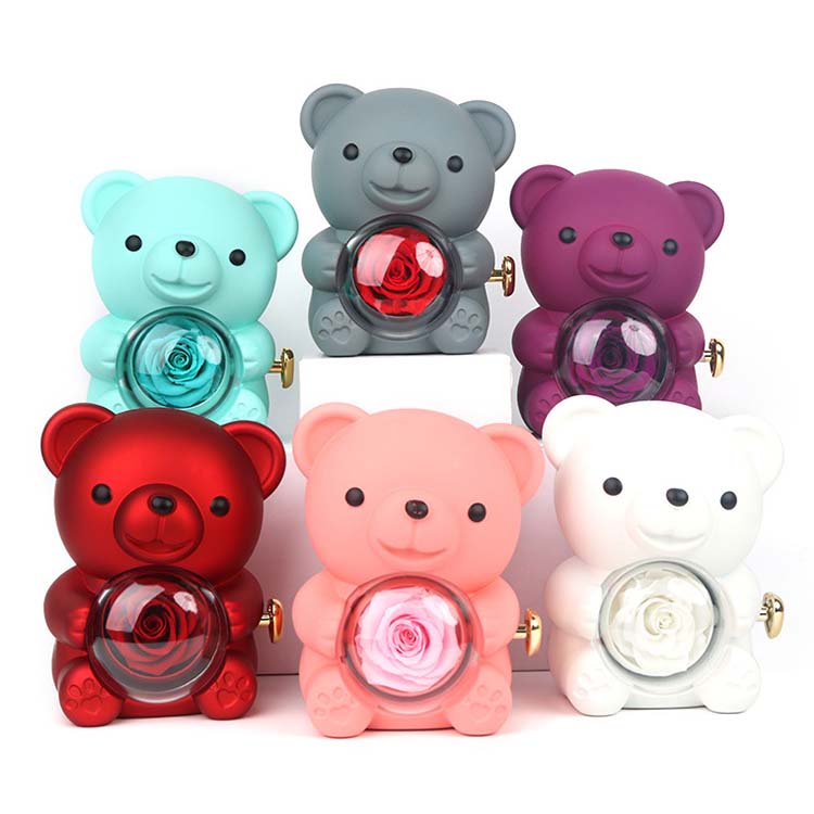 Ave ursus Rotating conservetur Rose Jewelry Box