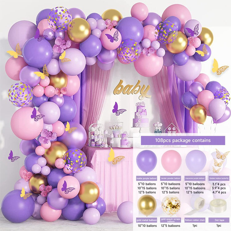 Magnum Purpura Gloria Balloons Arch Kit