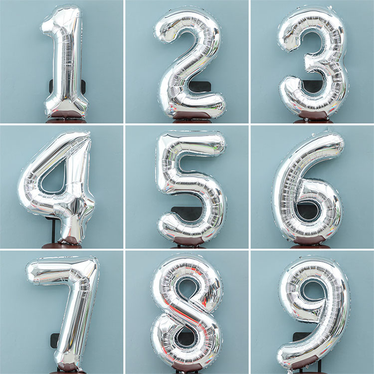 Argenti Number Balloons